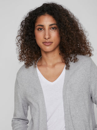 WOMEN'S VILA CARDIGAN RIL (MEDIUM GRAY MELANGE) 14044041 MGM