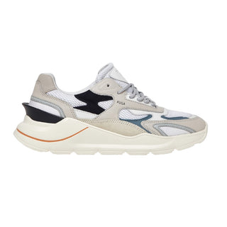 DATE ESCAPE SHOES JAQUARD WHITE-BLUE MEN M401-FG-JQ-WL