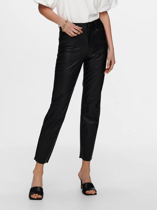 ONLY PANTALONE EMILY IN PELLE DONNA 15209293 BLK