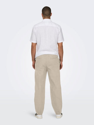 ONLY&SONS PANTALACCIO IN LINO SINUS LOOSE 22028267 SVL