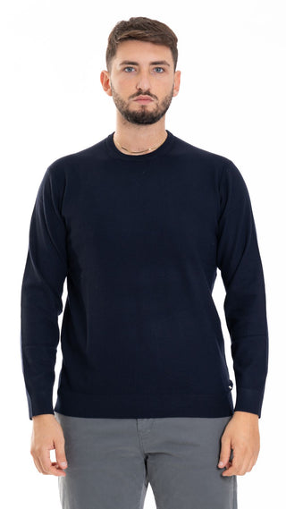 MARKUP MAGLIONE GIROCOLLO IN VISCOSA UOMO MK790014 BLU