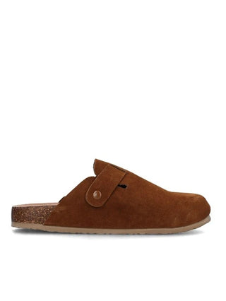 COLORS OF CALIFORNIA SANDALI SABOT IN SUEDE BIOM86 TAN