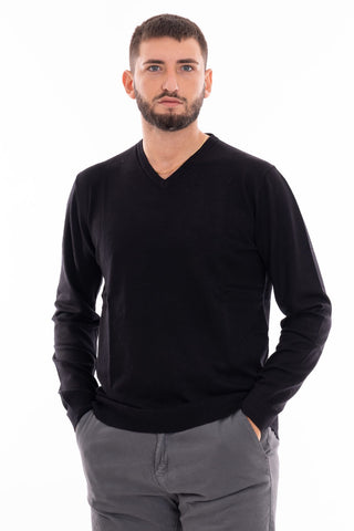 MARKUP MEN'S V-NECK SWEATER MK20011 BLACK