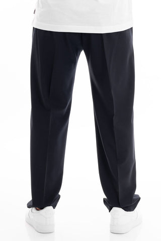 PATRICK&amp;SON TROUSERS IN COOL WOOL WIDE BOTTOM MARIOTTO BLUE