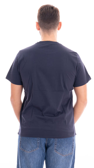 FIFTIETH T-SHIRT BASICA IN FILO DI SCOZIA MOON BLU