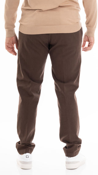 HYPS PANTALONE UOMO FIORENTINO IN COTONE ARMATURATO FIORENTINO Y23 MOR