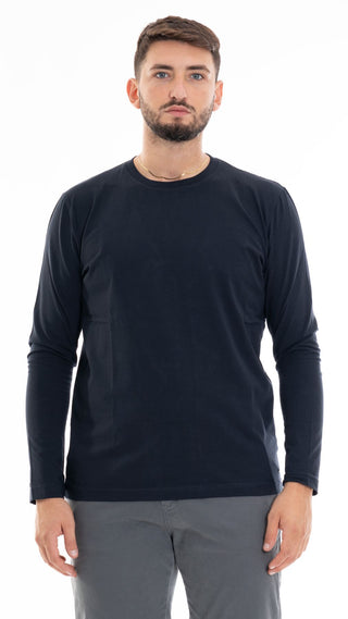 MARKUP T-SHIRT MANICA LUNGA GIROCOLLO UOMO MK21005 BLU