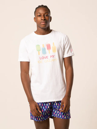 LORD PARTENOPEI T-SHIRT PRINTED WITH ICE CREAM TM24-ICELOLLY