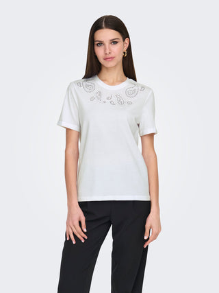 ONLY T-SHIRT HOLLIS MANICA CORTA A FANTASIA DONNA 15343560 BGW