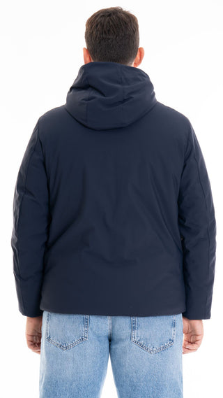 MARKUP GIUBBOTTO CON CAPPUCCIO IN SOFTSHELL UOMO MK794011 BLU