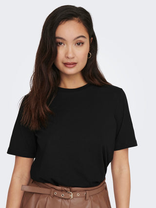 ONLY WOMEN'S T-SHIRT SHORT SLEEVE TEE 15270390 BLK