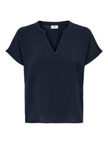 JACQUELINE DE YONG LION T-SHIRT CON SCOLLO A V DONNA (COL: SKY CAPTAIN) 15249287 SKC