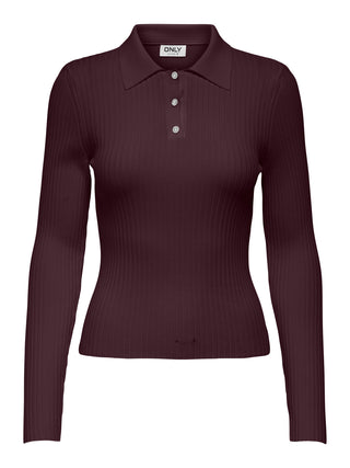 ONLY POLO ELISA MANICA LUNGA DONNA  (WINETASTING) 15355354 WTS