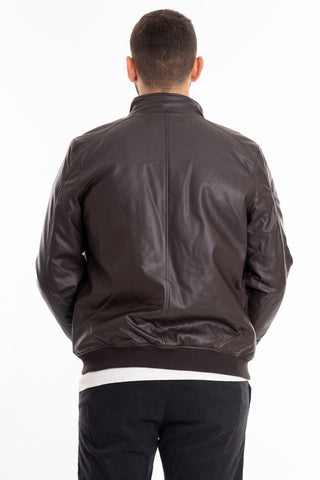 MARKUP LEATHER JACKET WITH ZIP MK24005 BLACK