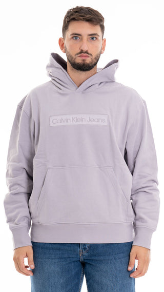 CALVIN KLEIN JEANS FELPA CON CAPPUCCIO E RICAMO UOMO J326147 PCR