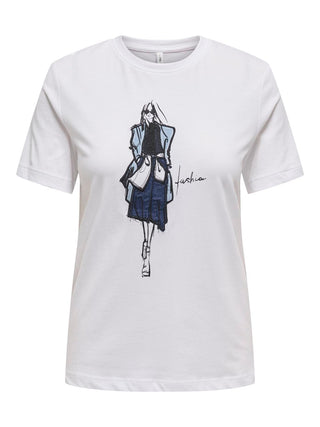 ONLY T-SHIRT EMMA CON STAMPA DONNA 15329752 BWC