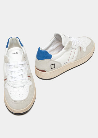 DATE SCARPE COURT 2.0 NYLON WHITE-BLUETTE UOMO M401-C2-NY-WE