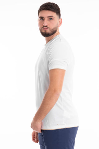 MARKUP CREW NECK SHORT SLEEVE T-SHIRT IN JERSEY WITH CONTRASTS MK691014 BNC