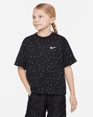 NIKE T-SHIRT BOXY SWOOSH JR FD5366 010