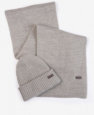 BARBOUR CCRIMDON BEANIE &amp; SCARF MGS0019 GY31