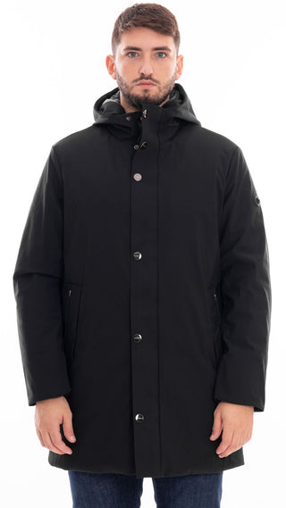 MARKUP MEN'S LONG SOFTSHELL PARKA MK794035 BLACK