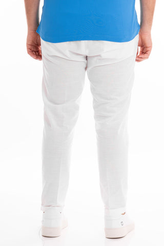 HYPS MEN'S LINEN TROUSERS MOLFETTA MODEL MOLFETTA 14 WHITE