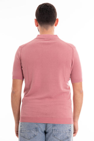 MARKUP SHORT SLEEVE DERBY POLO SHIRT IN DYED LINEN MK690016 RSA