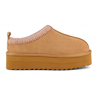 COLORS OF CALIFORNIA STIVALETTO EGGY PLATFORM CON CUCITURE DONNA YWPLA13 TAN