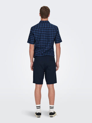 ONLY&amp;SONS LINEN BERMUDA BERMUDA 0007 COT MEN 22024967 DKN