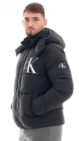 CALVIN KLEIN JEANS HOODED JACKET CK LOGO MEN J326104 BEH