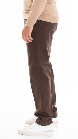 HYPS PANTALONE UOMO FIORENTINO IN COTONE ARMATURATO FIORENTINO Y23 MOR