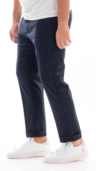 PATRICK&SON PANTALONE CLASSICO IN FRESCO LANA LUCIO 24 BLU