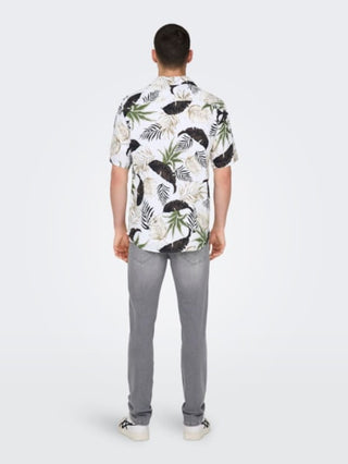 ONLY&SONS T-SHIRT IN VISCOSA WAYNE LIFE SHORT SLEEVE UOMO 22028616 AWT