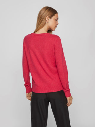 VILA W O-NECK LONG SLEEVES KNIT 14054177