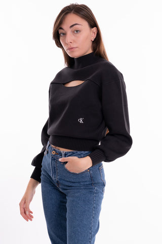 CALVIN KLEIN JEANS W CUT OUT LOOSE SWEATER J221964