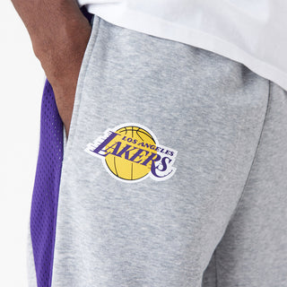 NEW ERA PANTALONE TUTA MESH PANEL RELAXED LOS ANGELES LAKERS UOMO 60435491 030