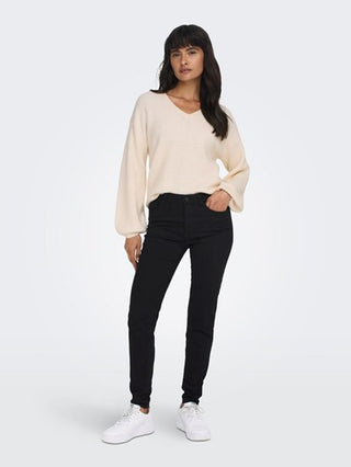 ONLY W SWEATER KATIA LONG SLEEVE LOOSE RIB V-NECK CC KNT 15294086