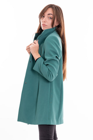 MARKUP W DOUBLE CREPE MIDI COAT WITH LONG SLEEVES MW24603