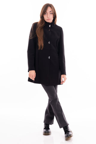 MARKUP W DOUBLE CREPE MIDI COAT WITH LONG SLEEVES MW24603