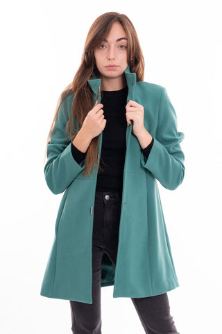 MARKUP W DOUBLE CREPE MIDI COAT WITH LONG SLEEVES MW24603