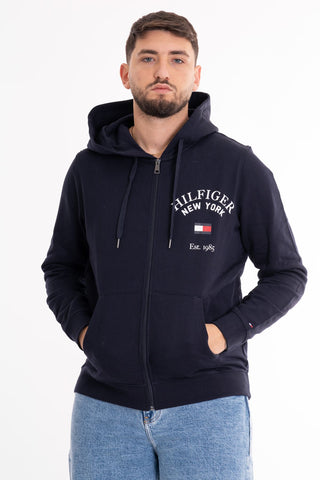 TOMMY HILFIGER M FELPA ARCHED VARSITY ZIP MW33644 DW5