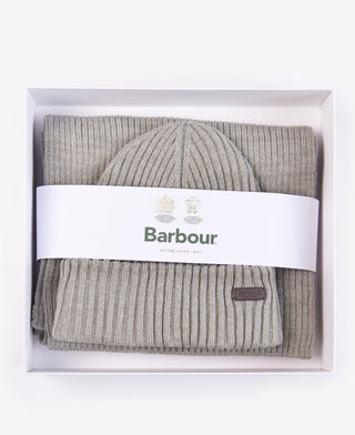 BARBOUR CCRIMDON BEANIE &amp; SCARF MGS0019 GY31