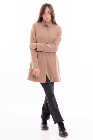 MARKUP W DOUBLE CREPE MIDI COAT WITH LONG SLEEVES MW24603