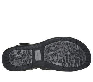 SKECHERS REGGAE SLIM MEADOW GRAZER SANDALS 163193 BLK