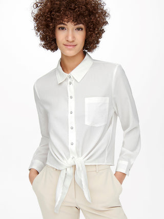ONLY W LECEY LS KNOT SHIRT NOOS WVN 15195910