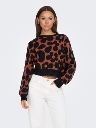 JACQUELINE DE YONG W MINIA L/S SHORT JACQUARD PULLOVER 15284285